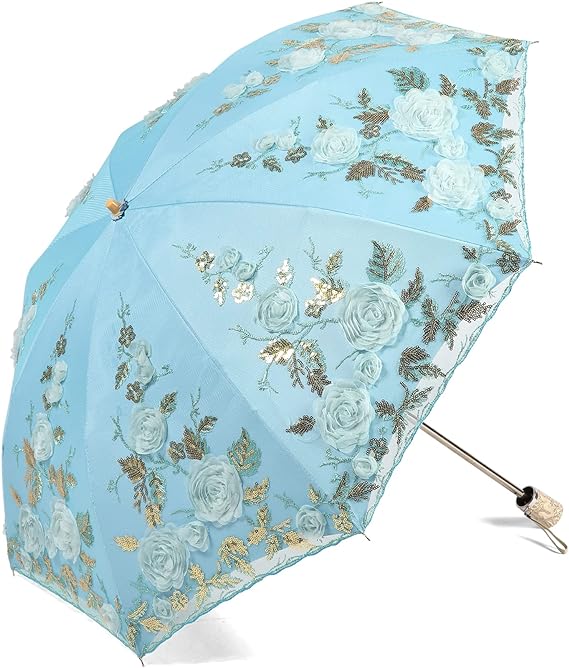 Ladies Anti-UV Lace Embroidery Sun Parasol